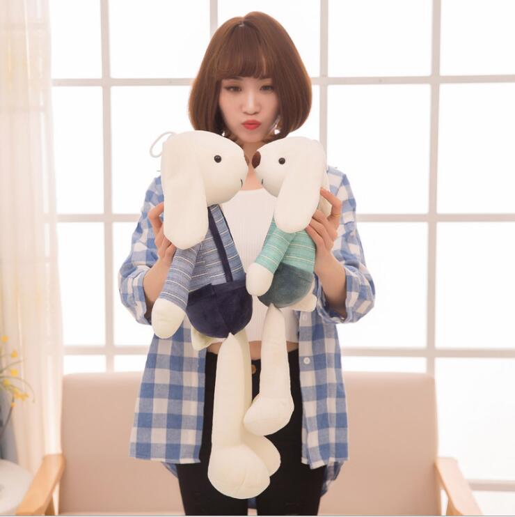 Cute Bunny Rabbit Plush Toy, Crystal Super Soft Plush Doll with PP Cotton Filling