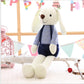 Cute Bunny Rabbit Plush Toy, Crystal Super Soft Plush Doll with PP Cotton Filling