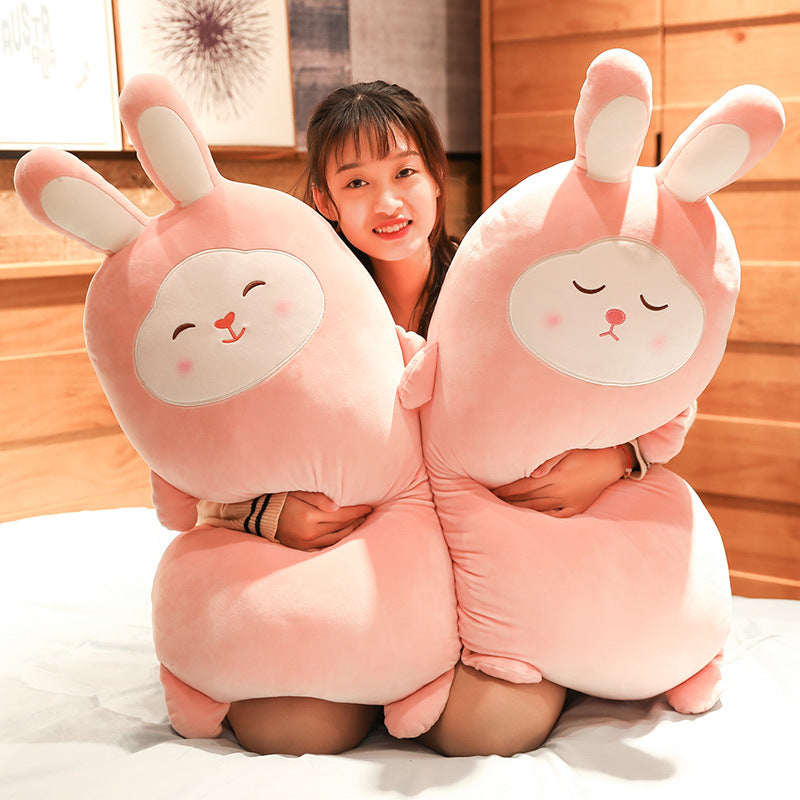 Sakura Bunny Plush Toy, Soft Short-Plush Rabbit with PP Cotton Filling