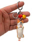 Yoga Dog Independent Corgi Bell Keychain, PVC Resin Climbing Dog Pendant