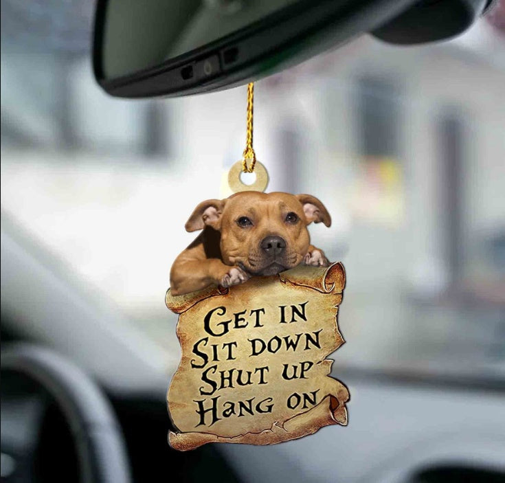 Sleeping Dog Angel Car Pendant, Acrylic Hanging Ornament for Cars, Doors & Home Decor