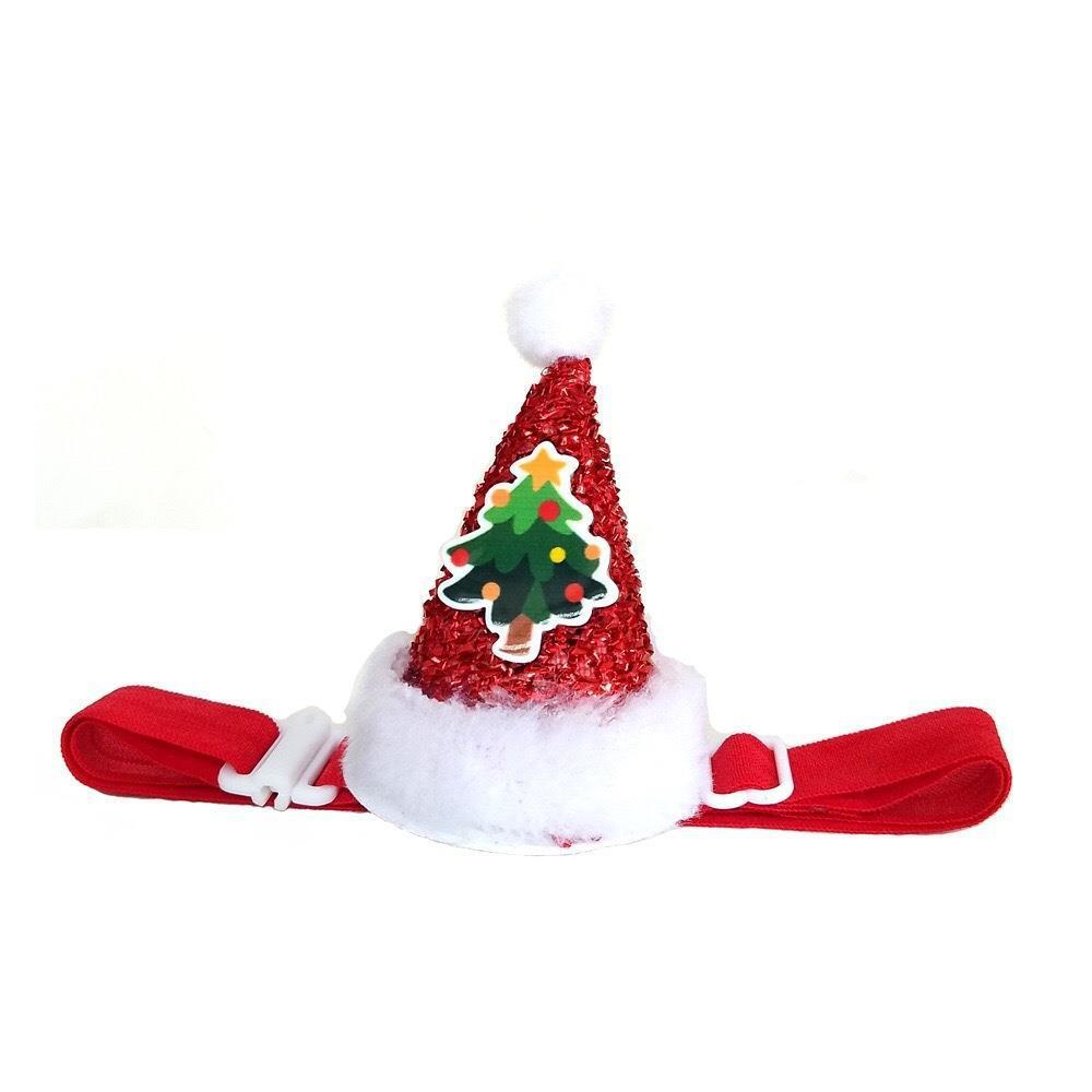 Christmas Pet Hat with Tightening Rope, Festive Dog & Cat Holiday Head Flower