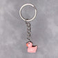 Charming & Simple: Resin Small Yellow Duck Keychain Pendant (Multi-Color Options).