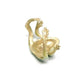 Adjustable Whimsy: Tree Frog Ear Clip and Ring Set for Women (Electroplated Alloy).