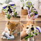 Dog Toys Shoes, Pet Cotton Rope Slippers with Sound, Teeth Cleaning & Built-in BB Airbag Ball