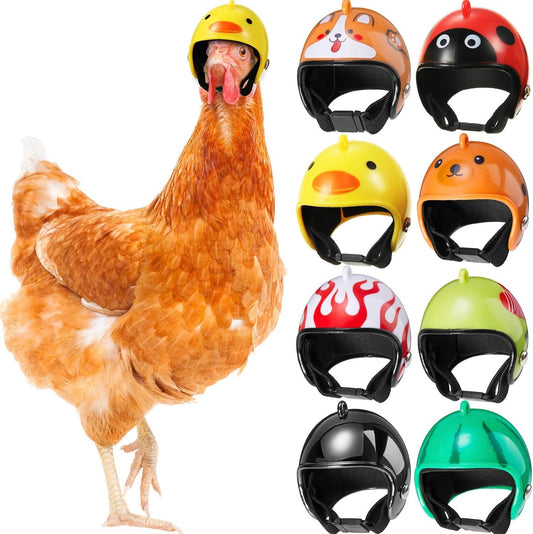 Hens Helmet – Chicken & Bird Pet Safety Hat | Funny Hard Headwear for Parakeets & Small Poultry