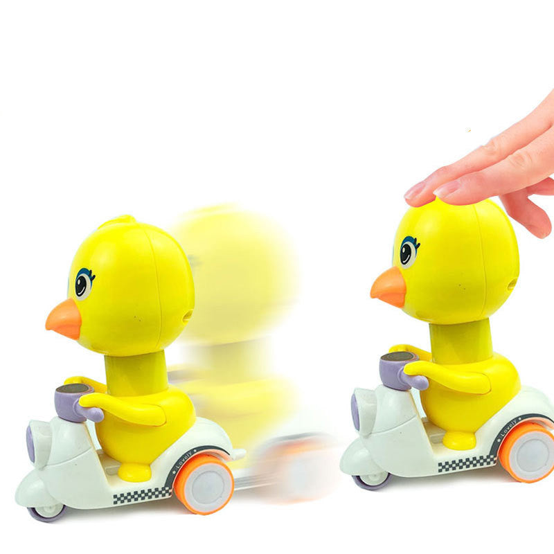 Yellow Duck Press & Pull-Back Toy – Inertial Trolley for Kids