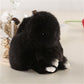 15cm Cute Plush Bunny Keychain, Genuine Rex Rabbit Fur Pom Pom Bag Charm