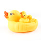 Baby Little Yellow Duck Toy Set – Mother Duck & 3 Baby Ducks (Soft Vinyl Bath & Grasping Toy)