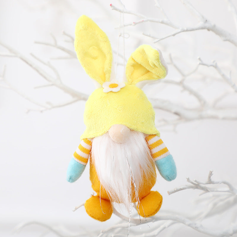 Easter Bunny Gnome Doll Ornament Pendant, Cute Holiday Home Decoration