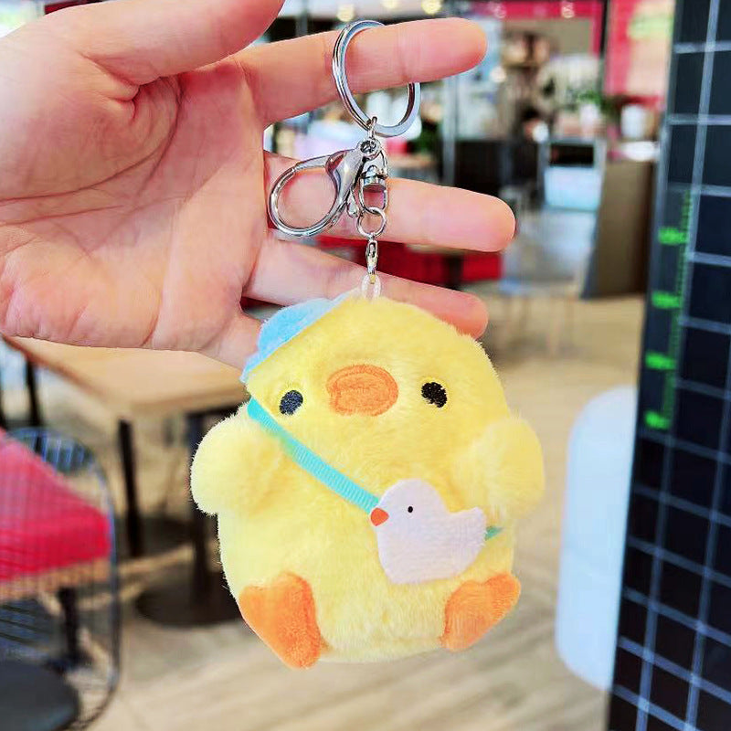 Charming Chick: Cute Little Chicken Plush Bag Charm Doll (Fashionable & Simple).