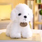 Teddy Dog Plush Toy, Super Soft Short Plush Stuffed Animal with PP Cotton Filling (Kids Safe)