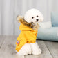 Cozy Pet Dog Outfit with Wool Hat, Warm Polyester & Cotton Clothing Set for Winter