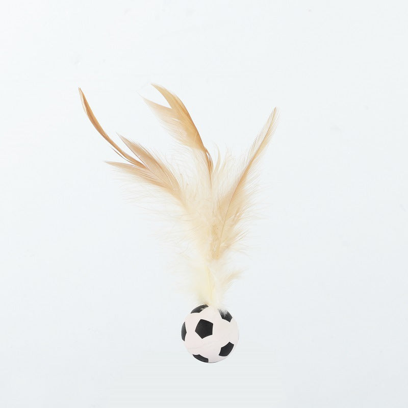 Elastic Chicken Fur Ball Cat Toy – Self-Hit Bouncing Pet Toy (Single & 3-Pack Options)