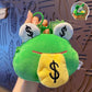 Lucky Charm: Creative Cartoon Plush Money Frog Coin Purse Keychain.