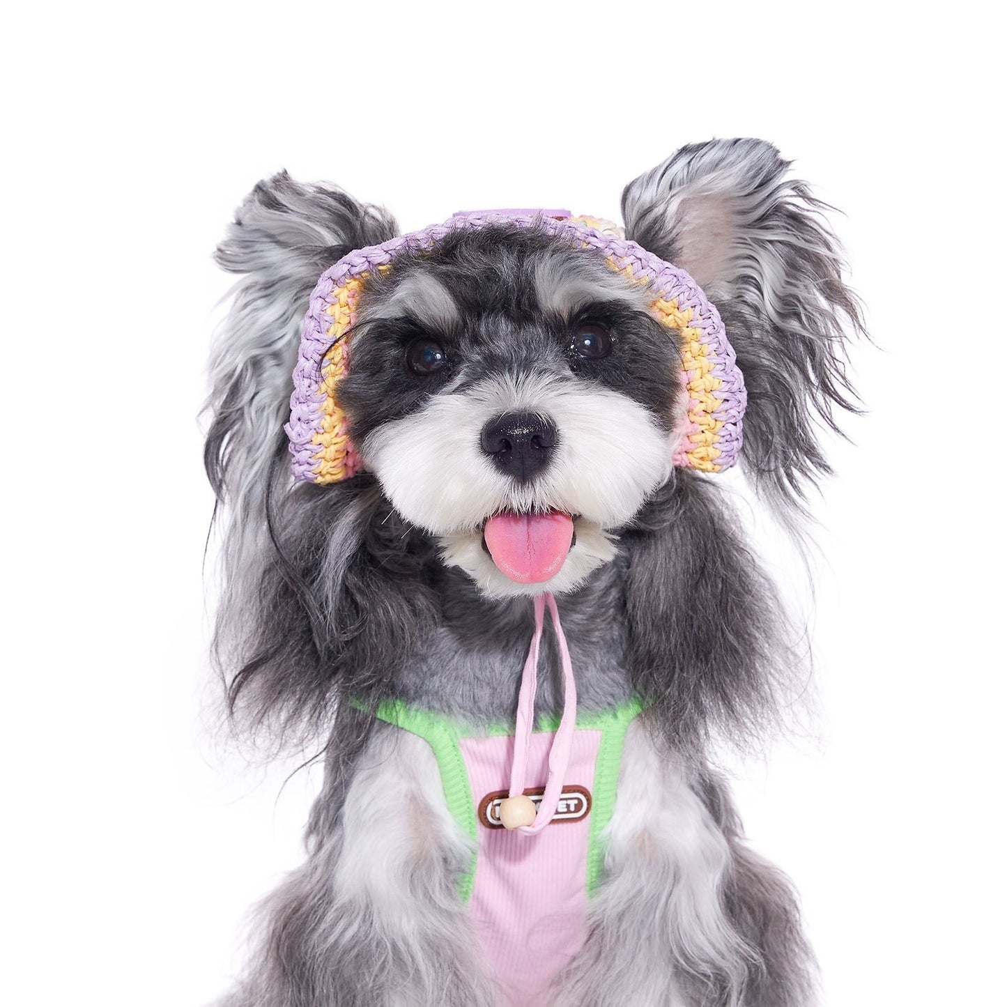 Dog Woven Sun Hat, Summer Paper Hat for Small Dogs, Yorkshire & Bichon