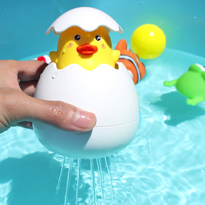 Children’s Bathroom Shower Spray Duck Toy – Cute Eggshell Rising Bath Toy