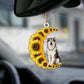 Sleeping Angel Dog Car Pendant, Cute Acrylic Hanging Ornament for Cars, Doors & Home Decoration