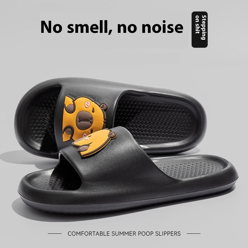Cute Cartoon Dog Slippers, Non-slip Bathroom & Floor Summer House Shoes