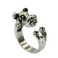European & American Retro Chinese Zodiac Dog Ring, Adjustable Electroplated Copper Animal Jewelry