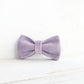 MUTTCO Dog Bow Tie Accessory, Stylish Light Purple Pet Jewelry Bow (XS–XL)