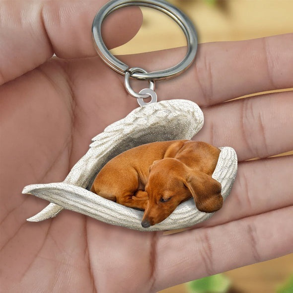 Creative Fashion Cute Dog-Shaped Acrylic Keychain, Single-Sided Print