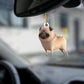 Sleeping Angel Dog Car Pendant, Cute Acrylic Hanging Ornament for Cars, Doors & Home Decoration