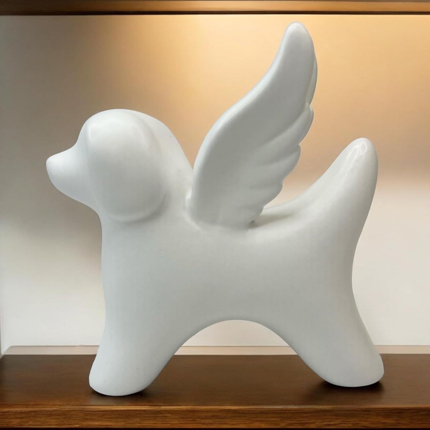 Angel Wings Dog Statue, Modern Resin Home Decor Ornament