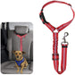 Pet Car Harness Elastic Reflective Strap, Adjustable Nylon Dog Seatbelt Leash