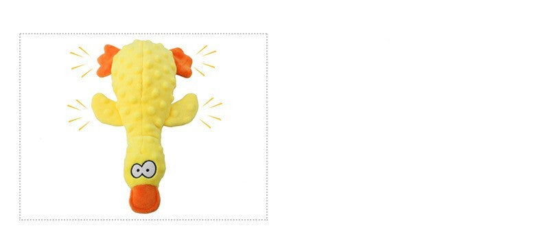 Crinkle & Squeak Fun: Plush Duck Dog Interactive Toy (Bite Resistant, $\mathbf{27\text{cm}}$).