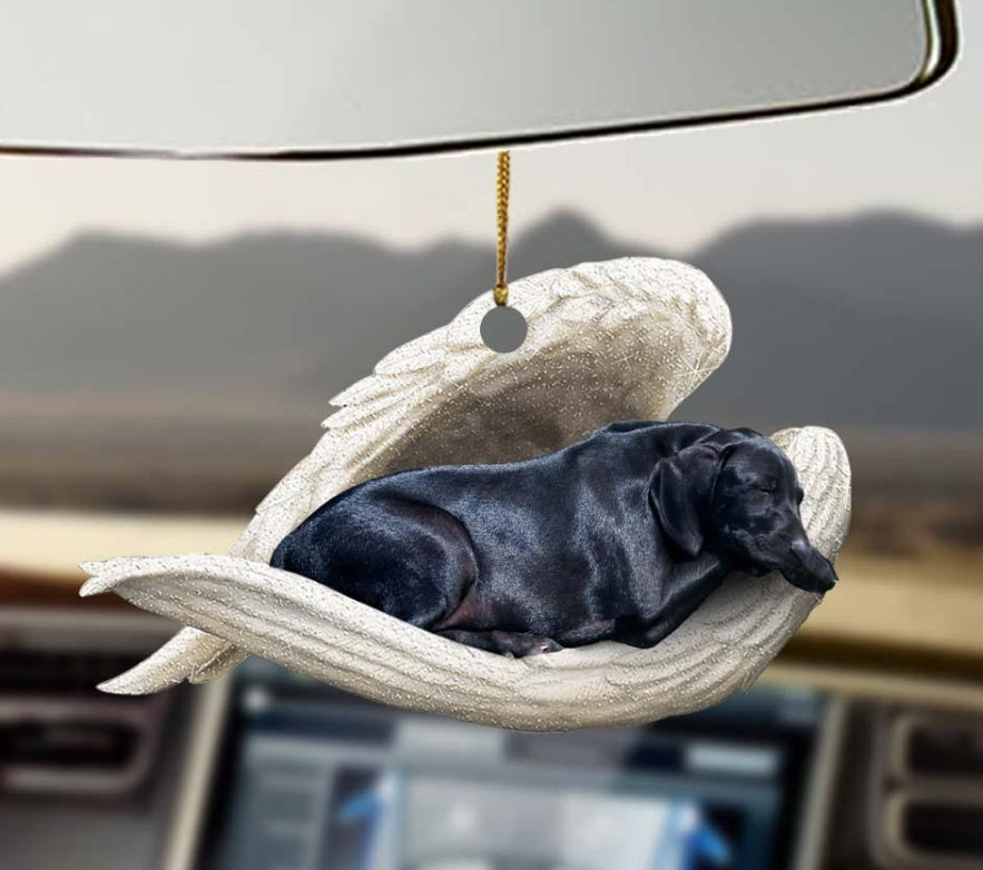 Sleeping Dog Angel Car Pendant, Acrylic Hanging Ornament for Cars, Doors & Home Decor