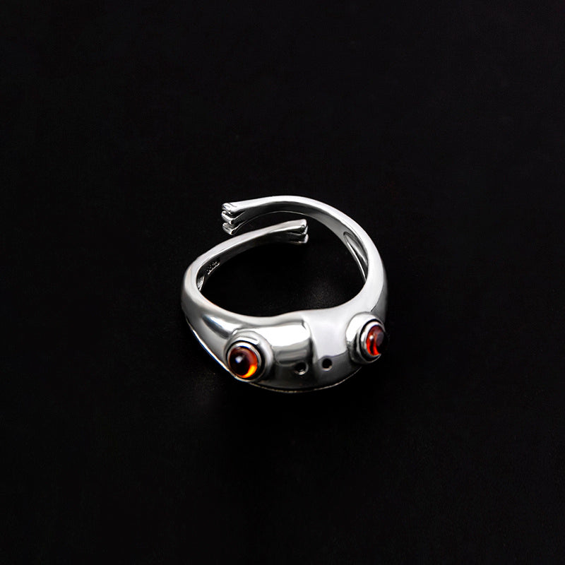 Street Style Statement: Hip Hop Frog Animal Open Ring (Unisex, Adjustable).