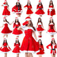 Christmas Bunny Cosplay Uniform, Gold Velvet Women’s Costume Set (Free Size)