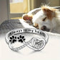 Small Dog Paw Prints Ring, Copper Diamond-Accented Pet-Themed Fashion Jewelry