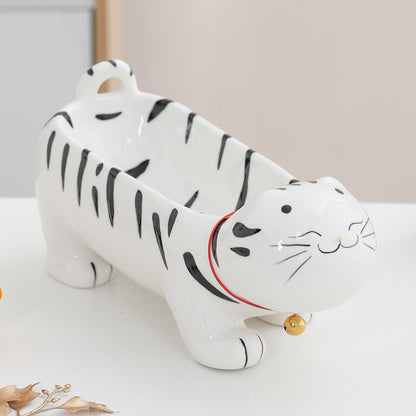 European-Style Ceramic Animal Storage Ornament, Large-Capacity Cartoon Decor for Living Room, Entryway & Tea Table
