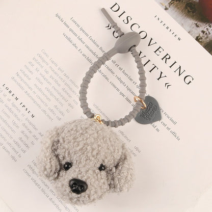 CharmCute Teddy Dog Soft Rubber Keychain Pendant, Creative Cartoon Style