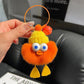 Soft & Stylish: Cute Imitate Rex Rabbit Fur Little Duck Car Key Ring Pendant.