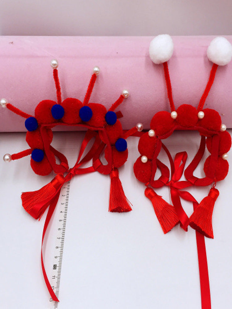 Funny Photo Headgear for Dogs, Concave Shape Pet Hat in Chinese-Style Design