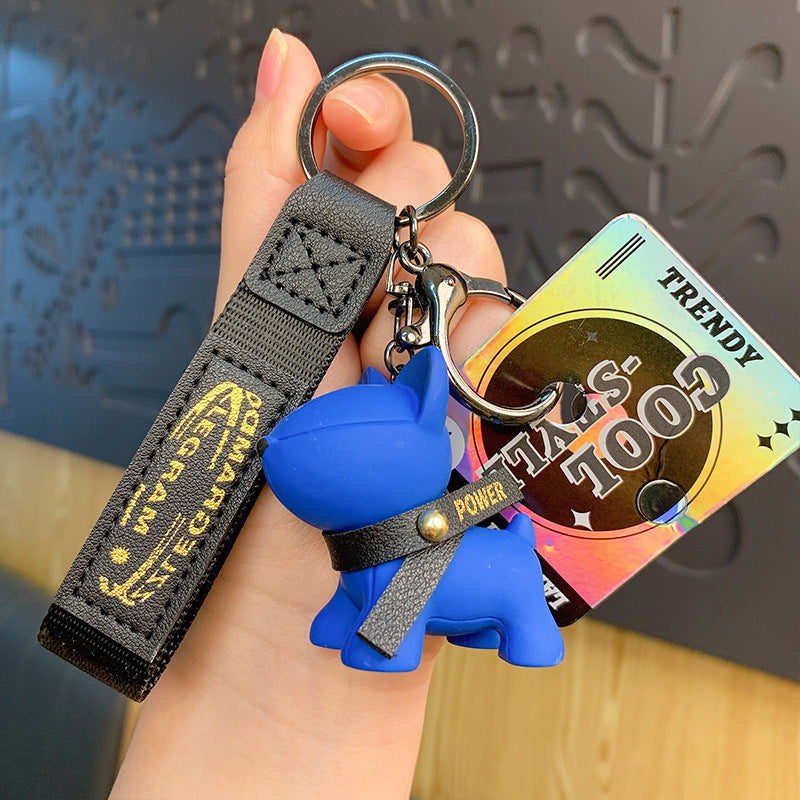 Creative Fashion Cartoon Dog-Shaped Keychain, Resin Leather Bag Charm