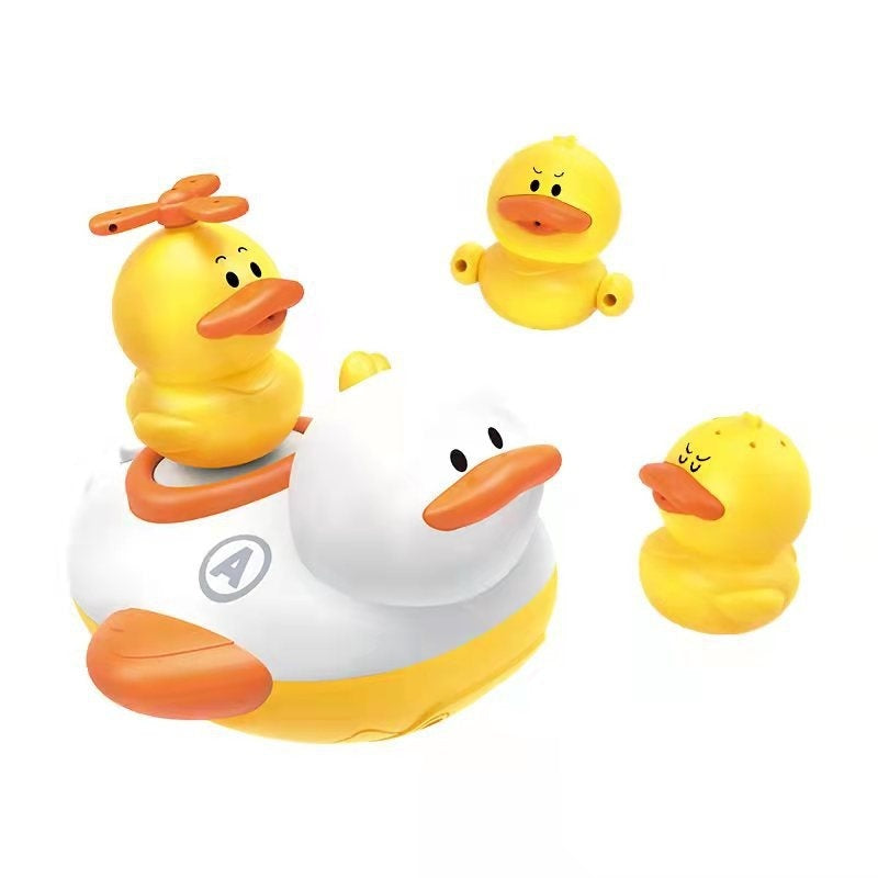 Electric Water Duck Shower Head – Baby Bath Rotating Spray Toy (3 Ducks Set)