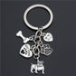 Small Animal Pet Dog Heart Keychain, Zinc Alloy Rope Pendant Accessory