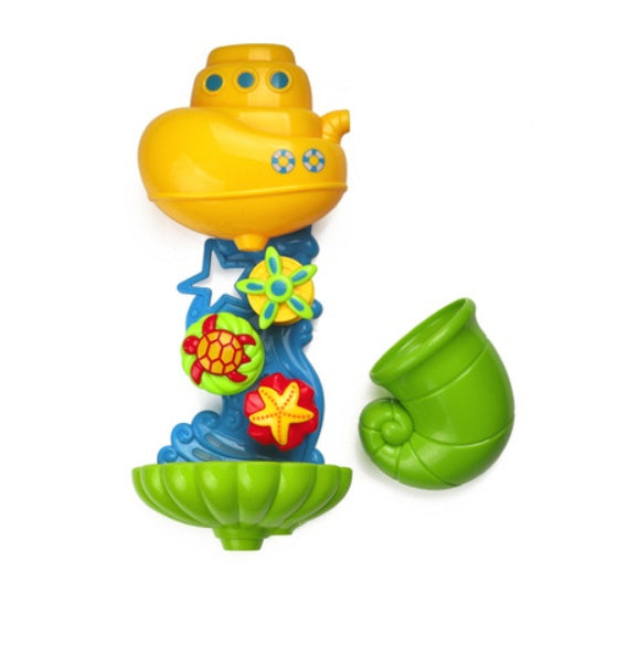 Fun in the Tub: Educational Duck Waterwheel Bath Toy for Babies.