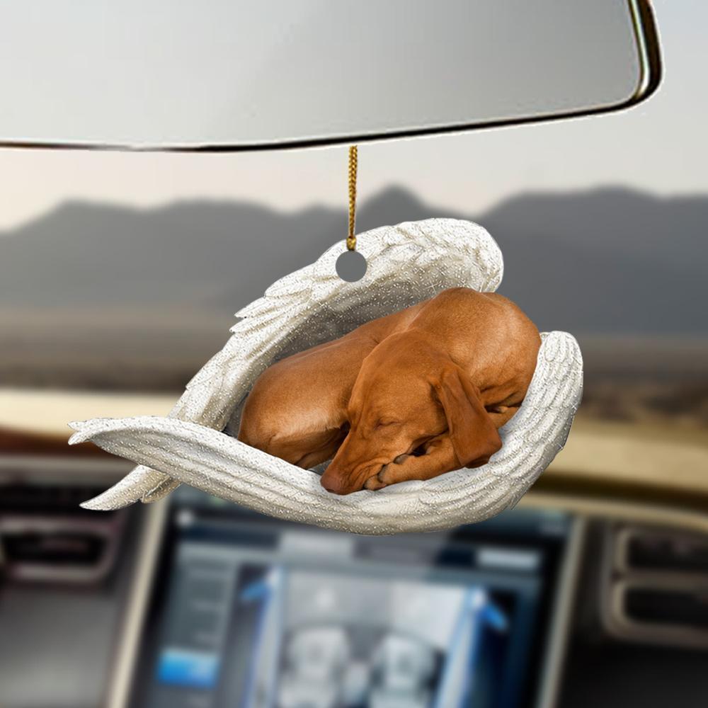 Sleeping Angel Dog Car Pendant, Cute Acrylic Hanging Ornament for Cars, Doors & Home Decoration