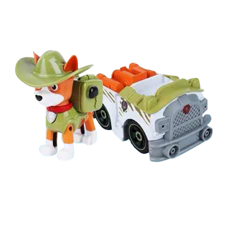 Dog Patrol Car Toy, Return Force Plastic Chariot Vehicle for Kids