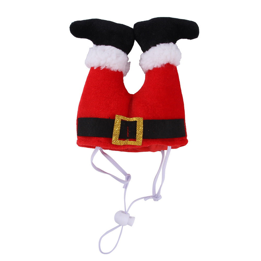 Christmas Pet Fleece Hat, Cute Holiday Costume Headband for Small Dogs & Cats