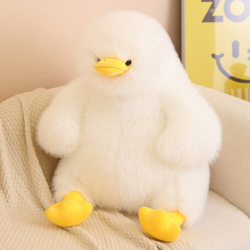 Cute Pier Duck Fluffy Big Doll – Soft Giant Plush Toy in White & Yellow
