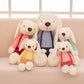 Cute Bunny Rabbit Plush Toy, Crystal Super Soft Plush Doll with PP Cotton Filling