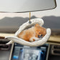 Sleeping Dog Angel Car Pendant, Cute Acrylic Hanging Ornament for Cars, Doors & Home Decor