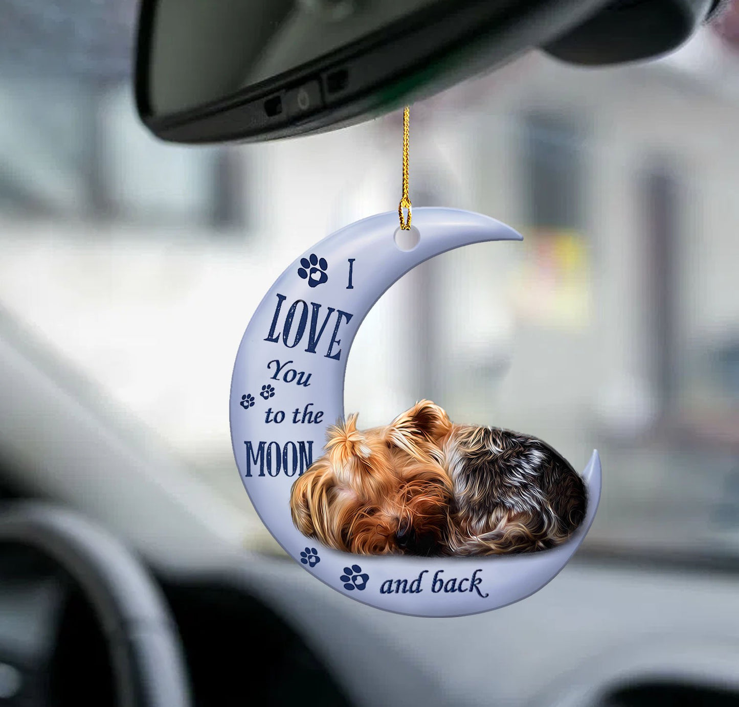 Sleeping Angel Dog Car Pendant, Cute Acrylic Hanging Ornament for Cars, Doors & Home Decor