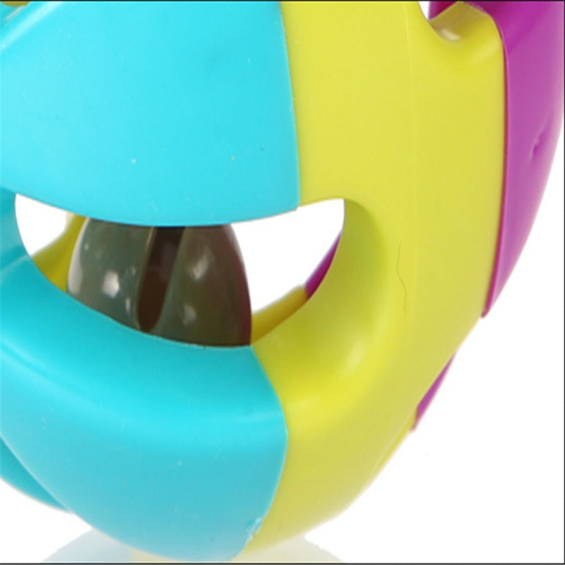 Bell Dog Toy Ball, Safe Plastic Play Ball with Built-in Bell for Fun & Active Pets